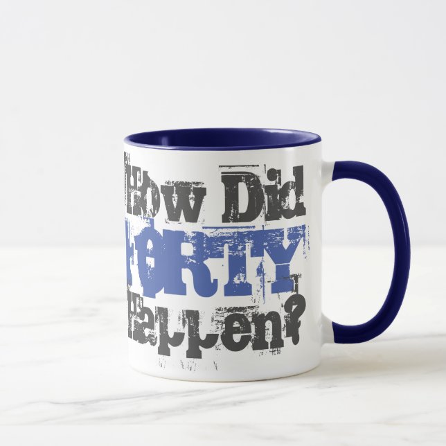 40th Birthday Gift - Two-Tone Coffee Mug (Right)