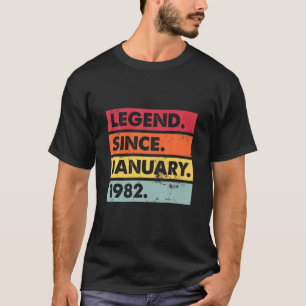 40Th Birthday Gifts 40 Years Old Legend Since Janu T-Shirt