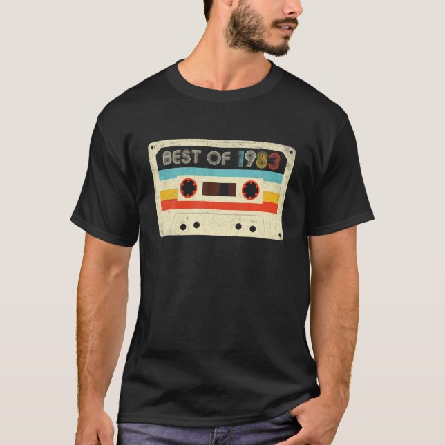 40Th Birthday Gifts Best Of 1982 Cassette Tape Ret T-Shirt (Front)