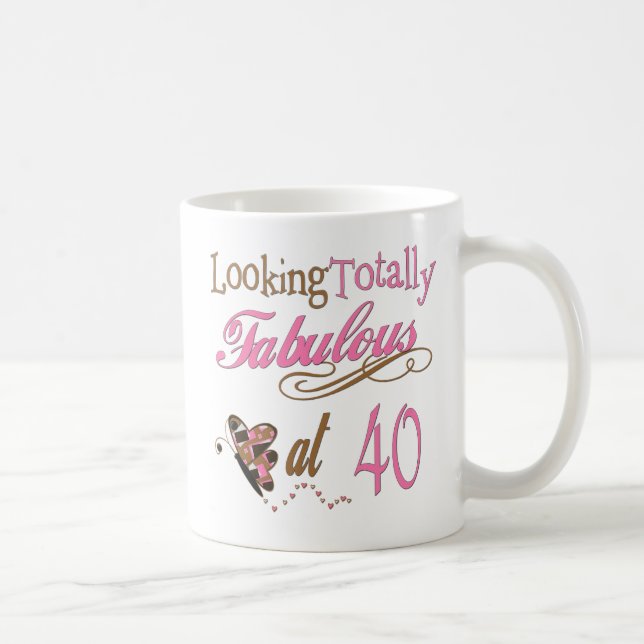 40th Birthday Gifts Coffee Mug (Right)