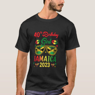 40Th Birthday Girl Jamaica Party Outfit Matching 2 T-Shirt