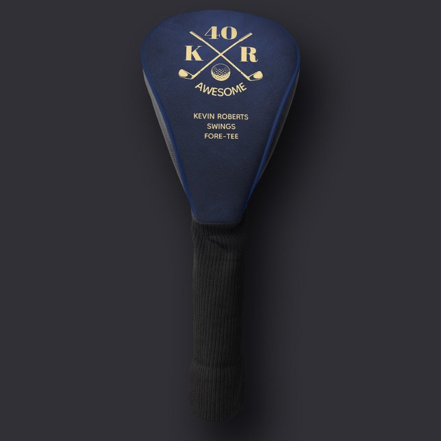 40th Birthday Golf 50th 60th Monogram Royal Blue Head Cover (40th Birthday Golf 50th 60th Monogram Royal Blue Golf Head Cover
)