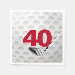 40th Birthday Golf Ball Napkin