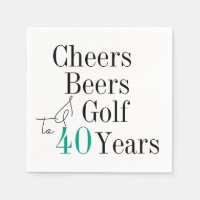 40th Birthday Golf Cheers and Beers Party