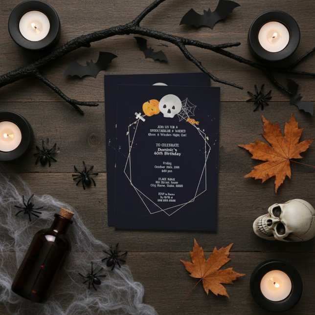40th Birthday Halloween Party Invitation (40th Birthday Halloween Party Invitation)