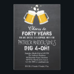 40th Birthday Invitation / Beer 40th Birthday<br><div class="desc">Apple.Paperie@gmail.com</div>