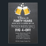 40th Birthday Invitation / Beer 40th Birthday<br><div class="desc">Apple.Paperie@gmail.com</div>