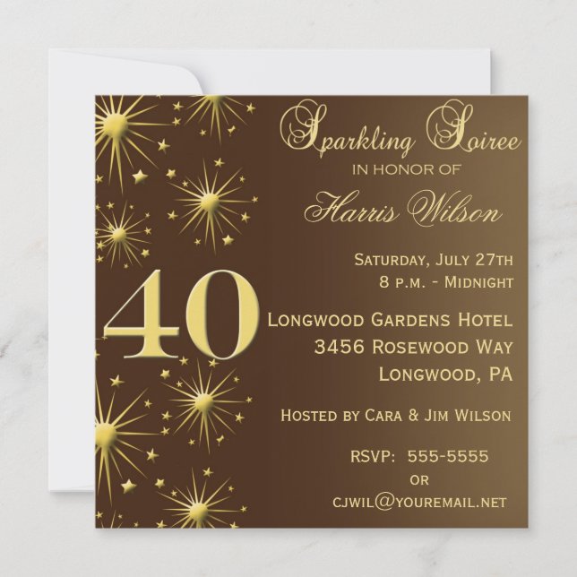 40th Birthday Invitations (Front)