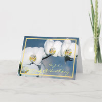 40th Birthday Julia Orchids Elegant Gold Frame