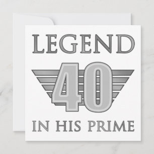 40th Birthday Legend Card