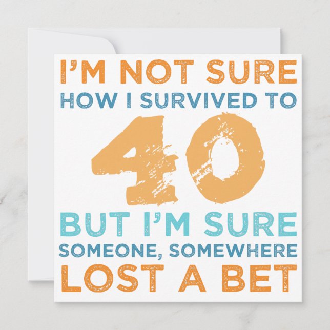 40th Birthday Legend Card (Front)