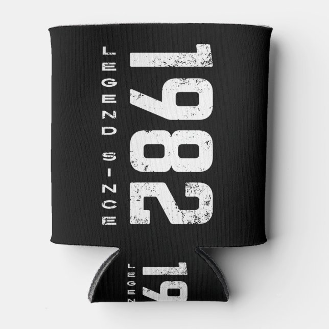 40th Birthday Legend Since 1982 Can Cooler (Front)