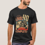 40th Birthday LEVEL 40 COMPLETE Party B-Day Gaming T-Shirt<br><div class="desc">40th Birthday LEVEL 40 COMPLETE Party B-Day Gaming</div>