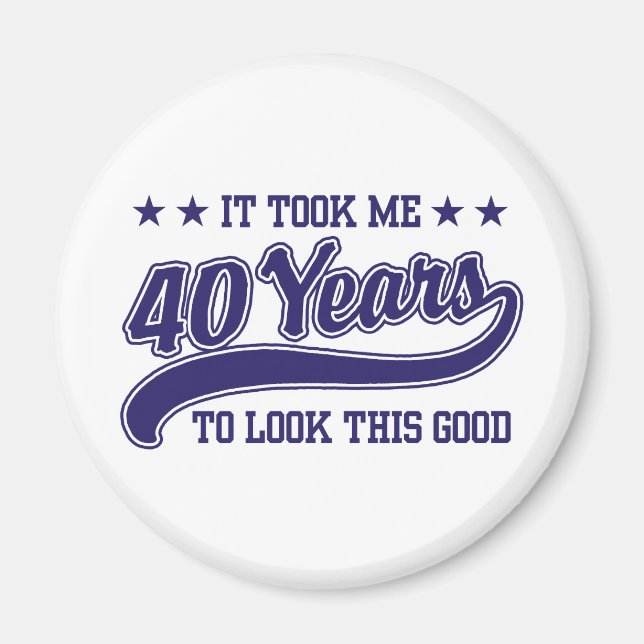 40th Birthday Magnet (Front)