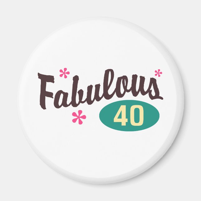 40th Birthday Magnet (Front)