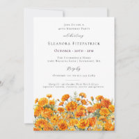 40th Birthday Marigold October Birth Month Flower