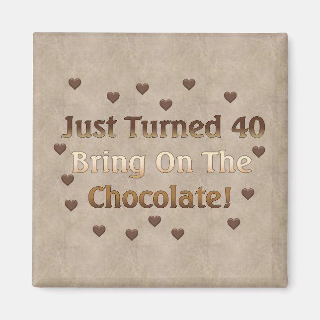 40th Birthday Means Chocolate Magnet (Front)