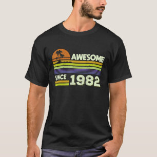 40th Birthday Men Women Awesome Since 1982 40 Year T-Shirt