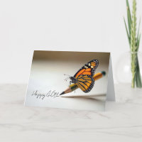 40th Birthday Monarch Butterfly On a Pencil