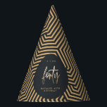 40th birthday navy blue gold modern party hat<br><div class="desc">40th birthday navy blue gold modern geometric minimal  party decor</div>