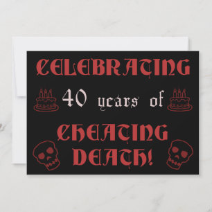 40th Birthday Over The Hill Gag Gift Card