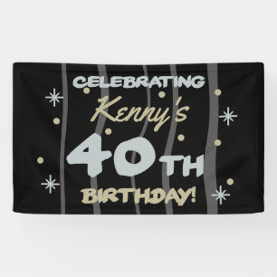 40th Birthday Party Add Your Name Banner