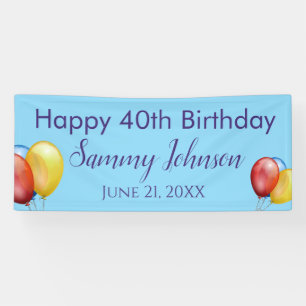 40th Birthday Party Banner Decoration