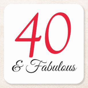 40th birthday party coaster