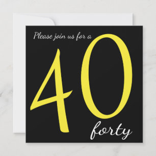 40th Birthday Party    DIY Text Invitation