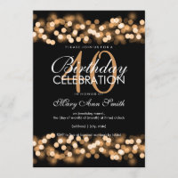40th Birthday Party Faux Gold Hollywood Glam