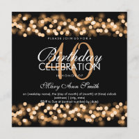 40th Birthday Party Faux Gold Hollywood Glam