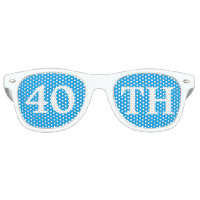 40th Birthday Party Favour Cool Blue White