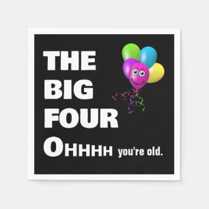 40th Birthday Party Getting Old Humor  Napkin