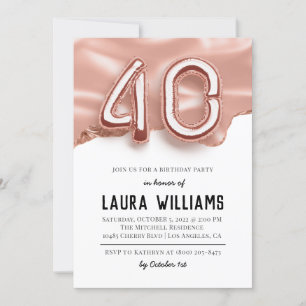 40th Birthday Party Invitation