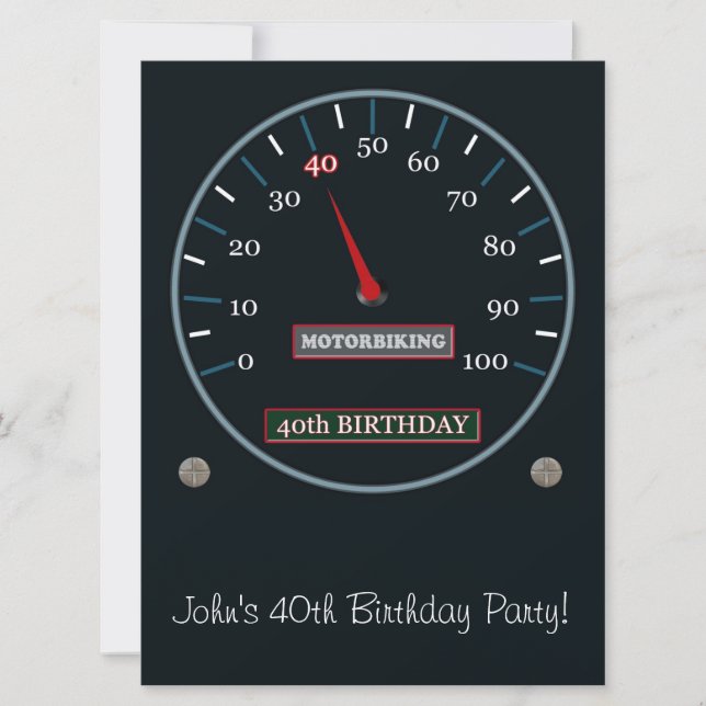 40th Birthday Party Invitation (Front)