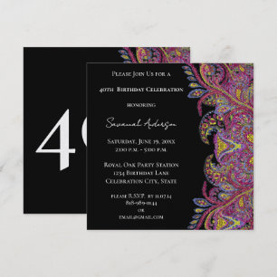 40th Birthday Party Invitation