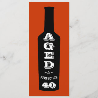 40th Birthday Party Invitation Aged to Perfection