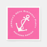 40th Birthday Party Nautical Anchor