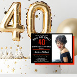 40th Birthday Party Photo Invitation<br><div class="desc">Celebrate someone special with a 40th Birthday Party Photo Invitation designed with the text: YOU GO GIRL! in bold letters. To personalise with your image, simply insert the picture into our easy template; Click FIT and move to the right. Next, insert the Name, Date, Time, Location and RSVP details into...</div>