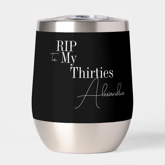 40th Birthday Party RIP 30s Black and White (Front)