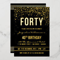 40th Birthday Party | Shimmering Gold Confetti