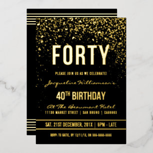40th Birthday Party   Shimmering Gold Confetti