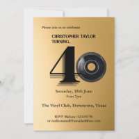 40th Birthday Party simple vinyl record