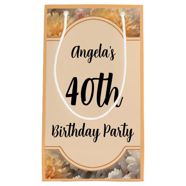 40th Birthday Party Small Gift Bag (Front)
