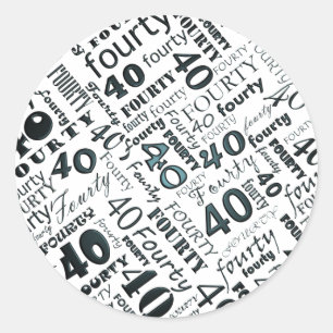 40th Birthday Party Sticker
