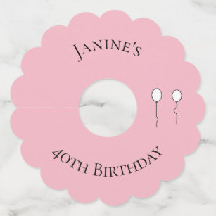 40th Birthday Wine Glass Charms Zazzle Nz