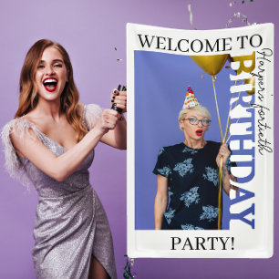 40th Birthday Photo college Party  Banner