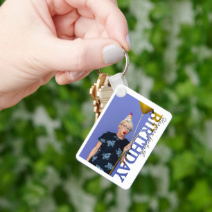 40th Birthday Photo college Party  Key Ring