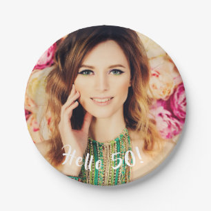 40th Birthday photo Paper Plate