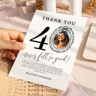 40th Birthday Photo Thank You Card